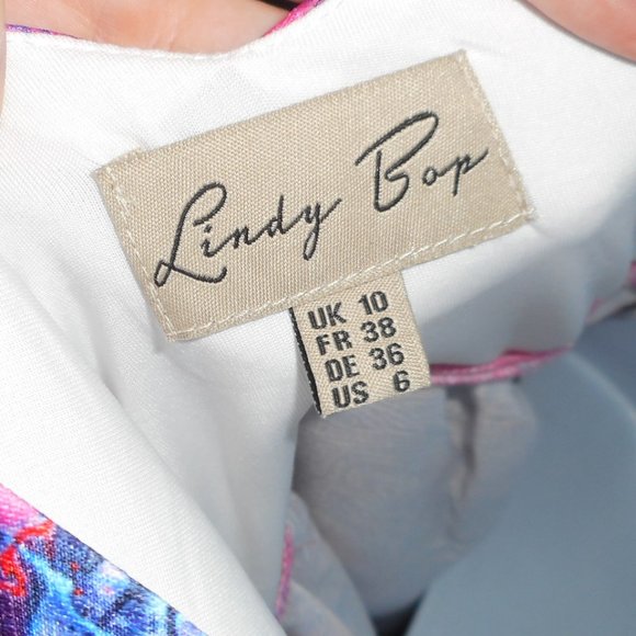 NWOT Lindy Bop Retro Spring Easter Watercolor dress, 6 US - Picture 11 of 12